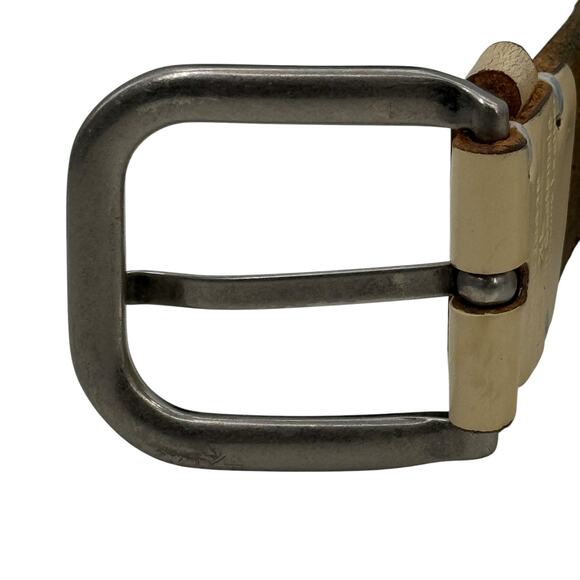 One Star Cutout Leather Belt Women XL Cream Western Boho Rustic Rodeo Everyday - Picture 9 of 10